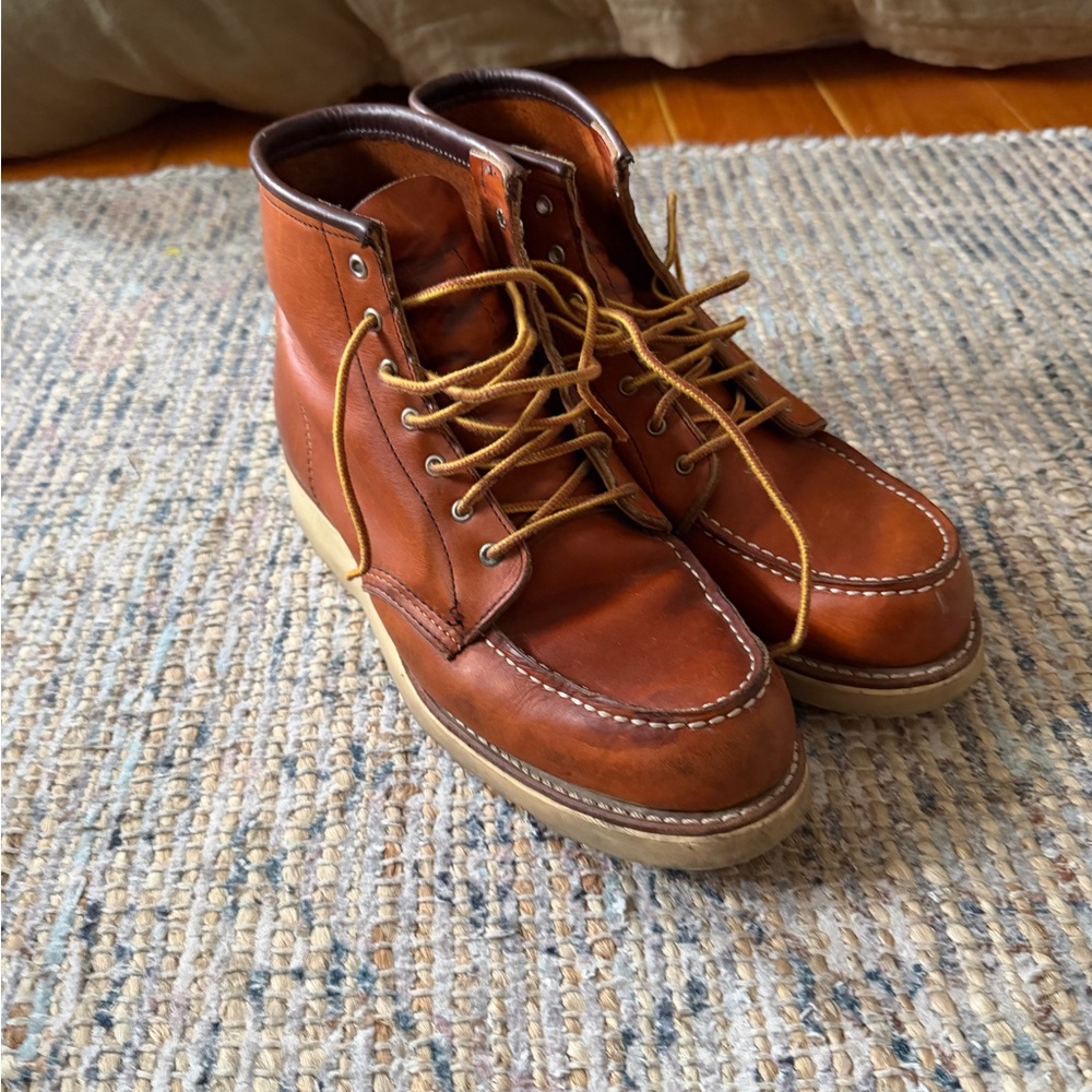 Red Wing Shoes Brown Lace Up Boots